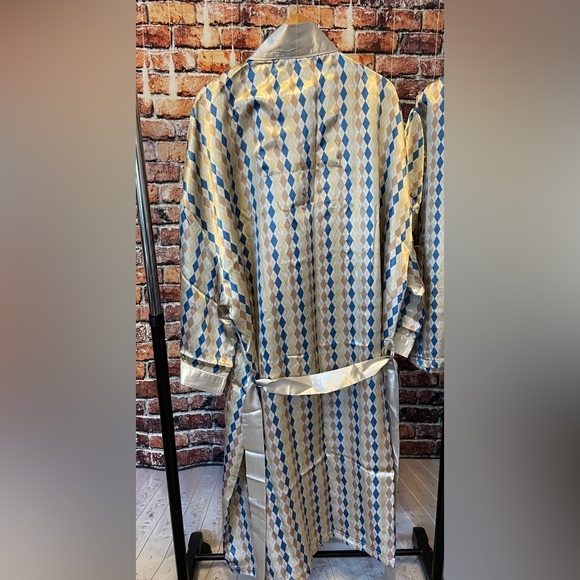 Vintage Midcentury Haband satin pajama set shirt shorts & matching robe 4 piece - Picture 9 of 13